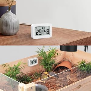 2-Pack Mini Hygrometer Indoor Thermometer, Humidity Gauge with ℃/℉ Switch, Humidity Meter Digital Temperature Monitor for Greenhouse Babyroom Cellar Reptile Incubator Closet.