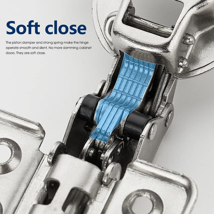 10 Pack 5 Pairs European Kitchen Cabinet Hinges Soft Close Full Overlay Cabinet Door Hinges Heavy-Duty Frameless Adjustable Concealed Cabinet Cup Hinge.