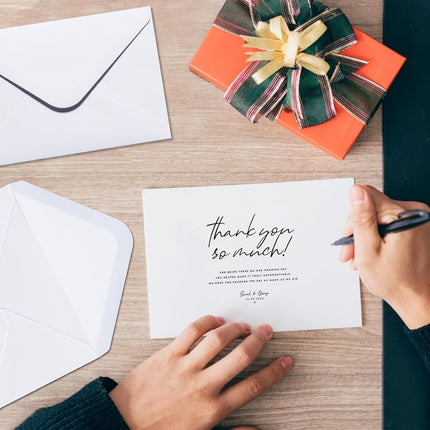 50PACK 5x7 Envelopes for Invitations, White A7 Envelopes for Wedding, Graduation, RSVP Cards, Gummed V Flag 5 1/4 x 7 1/4 inch.