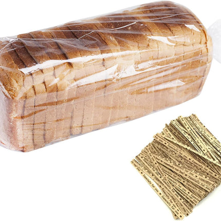 Bread Bags With Ties,100 Pieces 18x4x8 Inches Reusable Plastic Loaf Storage Bags for Homemade Bread Gift Giving.