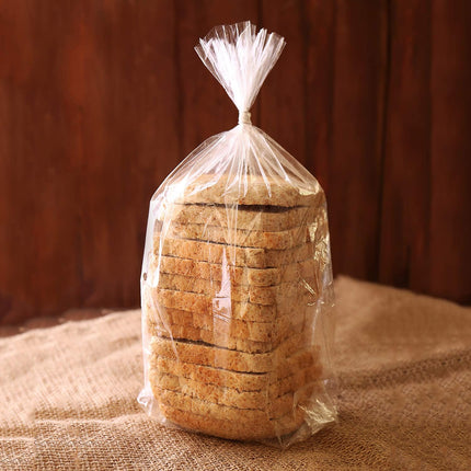 Bread Bags With Ties,100 Pieces 18x4x8 Inches Reusable Plastic Loaf Storage Bags for Homemade Bread Gift Giving.