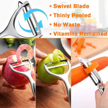 Potato Peelers, Vegetable Peeler for Kitchen Stainless Steel Y Shape Swivel Peelers, Carrot, Fruit, Ergonomic Non-Slip Handle and Sharp Blade with 2 Oranges Peeler.