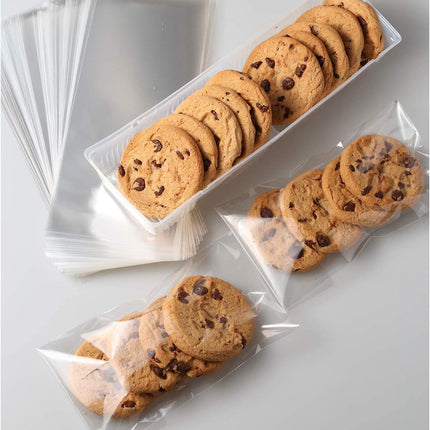 Cellophane Treat Bags,200 Pcs 3x11 Inches Clear Pretzel Bags,Cello Bags with Twist Ties for Packaging Candies,Cookies.