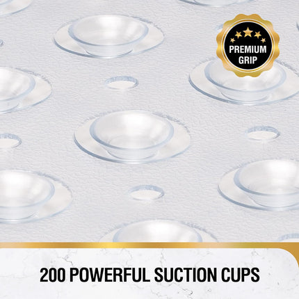 Bath Mat for Tub, Non Slip Bathtub Mat, 101x40cm Extra Long Bath Tub Mat, Machine Washable Bathroom Shower Mat with Suction Cups and Drain Holes, Soft on Feet, Clear.