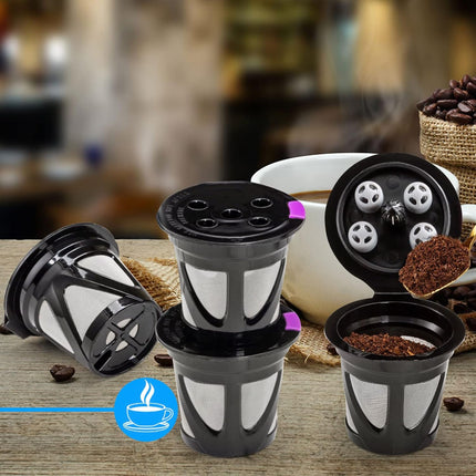 Reusable K Cups Compatible for Keurig Supreme and K-Supreme Plus, Refillable Kcup for Keurig Supreme Coffee Maker - MultiStream Coffee Pods Filter (4 Pack).