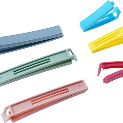 32 PCS Plastic Chip Clips for Food Packages, Curved Design Sealing Bag Clips for Food, Kitchen and Home, 2 Sizes(4.3inch x 20, 3.1inch x 12).