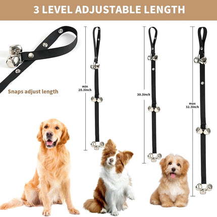 Upgraded Puppy Bells Dog Doorbells for Door Knob/Potty Training/Go Outside-Dog Bells for Puppies Dogs Doggy Doggie Pooch Pet Cat for Dog Lovers-Premium Quality-3 Snaps for Length Adjustment.