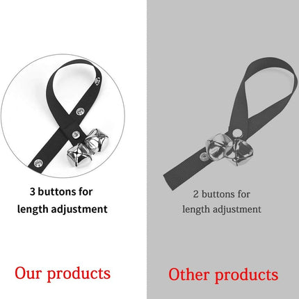 Upgraded Puppy Bells Dog Doorbells for Door Knob/Potty Training/Go Outside-Dog Bells for Puppies Dogs Doggy Doggie Pooch Pet Cat for Dog Lovers-Premium Quality-3 Snaps for Length Adjustment.