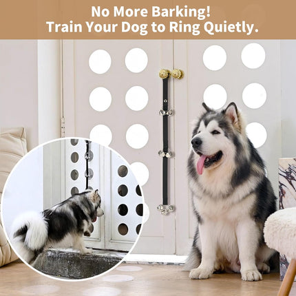 Upgraded Puppy Bells Dog Doorbells for Door Knob/Potty Training/Go Outside-Dog Bells for Puppies Dogs Doggy Doggie Pooch Pet Cat for Dog Lovers-Premium Quality-3 Snaps for Length Adjustment.