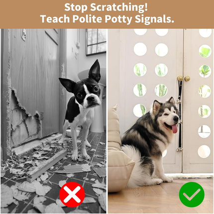 Upgraded Puppy Bells Dog Doorbells for Door Knob/Potty Training/Go Outside-Dog Bells for Puppies Dogs Doggy Doggie Pooch Pet Cat for Dog Lovers-Premium Quality-3 Snaps for Length Adjustment.