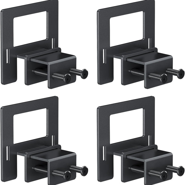 Non Slip Mattress Gaskets for Metal Bed Frame, Mattress Holder in Place Gripper, Adjustable Mattress Retainer Bar, Keep Mattress from Sliding Gripper, 4 PCS, Black.