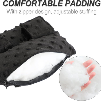 Pacemaker Pillow Chemo Port Pillows for Mastectomy, Open Heart Surgery Recovery Gifts Breast Cancer Bypass Post Surgery Cushion, Minky Dot Black.
