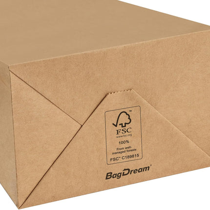 50 Pack 3.5x2.4x6.7 Inches Small Kraft Paper Gift Bags with Handles Bulk Mini Party Favor Bags Candy Bags 100% Recyclable Brown Paper Bag.