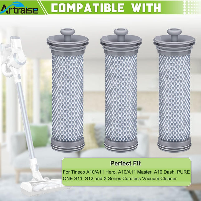 Filter Replacement for Tineco A10 A11 Hero A10/A11 Master PURE ONE S11 Series, S12, X Cordless Vacuum Cleaner (3 PACK) ….