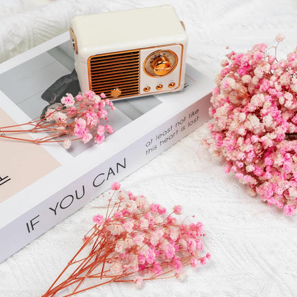 1500+ Mini Pink Dried Babys Breath Flowers, 50pcs Baby Breath Bouquet, 6'' Natural Gypsophila Bulk, Dried Flowers for Gifts, DIY Crafts, Wedding Decor, Card Making, Vase Filler, Wreath Floral.