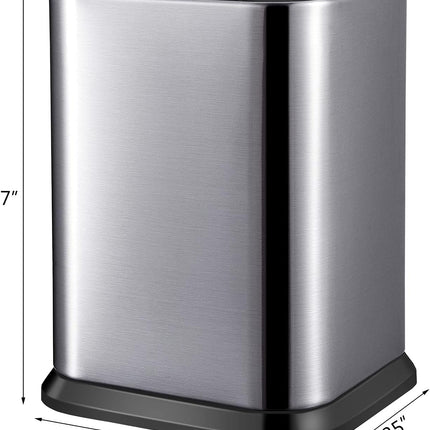 Stainless Steel Kitchen Utensil Holder for Countertop, Spoon Spatula Organizer,Modern Rectangular Large Cooking Utensil Caddy Counter,Utensil Crock Silver.
