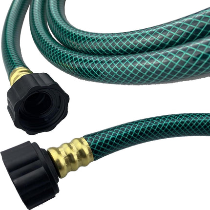 PVC Garden Hose 1/2 Inch, 5 FT Flexible Water Hose Green with Male and Female Plastic Fittings - No Leaking and Lightweight for Household Outdoors Lawns Patio.