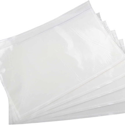 7.5" x 5.5" Packing List Pouches, 100 Pack Shipping Label Envelopes Clear Adhesive Top Loading Packing List.