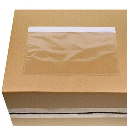 7.5" x 5.5" Packing List Pouches, 100 Pack Shipping Label Envelopes Clear Adhesive Top Loading Packing List.