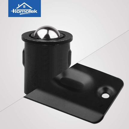 4 Pack Drive in Ball Catch with Strike Plate for Closet Doors, Black, 13/16 Inch x 1-1/8 Inchs,Die-cast, Adjustable Tension Ball.