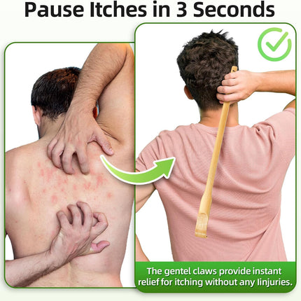 Back Scratcher, 3 Pieces 16.5" Strong Sturdy Self-Massager Therapeutic Bamboo Wooden Back Scratchers for Scratching Itches, Best Gift for Pregnant Women and People Who Need Longer Hands..