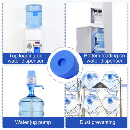 (5 Pack) 5 Gallon Water Jug Cap,Silicone Reusable Replacement Cap, Non Spill Bottle Caps for 55mm Bottle Water Dispenser Caps.