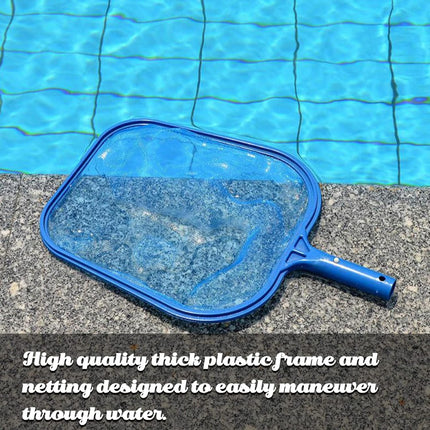 Swimming Pool Cleaner Supplies/Professional Heavy Duty Pool Leaf Rake Fine Mesh Frame Net/Cleaning Leaf Skim Net (17.5x11.8in).
