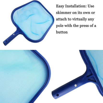 Swimming Pool Cleaner Supplies/Professional Heavy Duty Pool Leaf Rake Fine Mesh Frame Net/Cleaning Leaf Skim Net (17.5x11.8in).