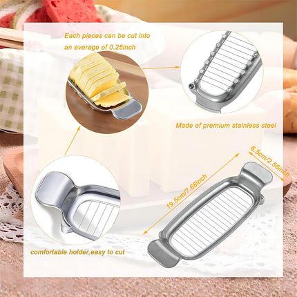 Butter Slicer Cutter,Cheese Cutters for Block Cheese, Butter Slicer for Butter Squares, Stainless Steel Cutter.