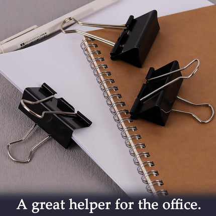 Extra Large Binder Clips (36 Pack) 2 Inch, Big Paper Clamps for Office Supplies, Black.