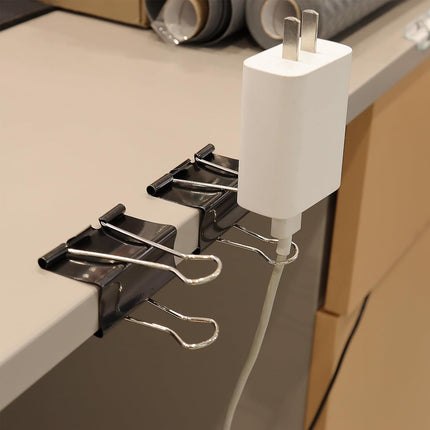 Extra Large Binder Clips (36 Pack) 2 Inch, Big Paper Clamps for Office Supplies, Black.