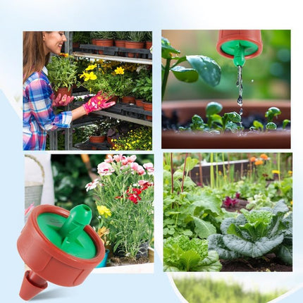 60Pcs 0.25 GPH Pressure Compensating Irrigation Spot Drippers,Constant Flow Barb Outlet Watering Dripper Emitters Heads Parts for 1/4 Inch Watering Tubing Line for Garden Pots Plant Irrigation Systems.