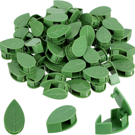 60 Pieces Plant Climbing Wall Fixture Clips with 72 Pieces Acrylic Adhesive Sticker Leaf Fixer Invisible Wall Vines Fixing Clips Hook Plant Vine Traction for Indoor Outdoor Decoration.