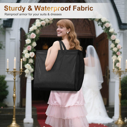 65" Long Garment Bags for Travel for Women 4" Gusseted Dress Bags for Gowns Waterproof Dress Protector Bag for Closet Storage Clothing Covers for Hanging Clothes Wedding Dresses Storage.
