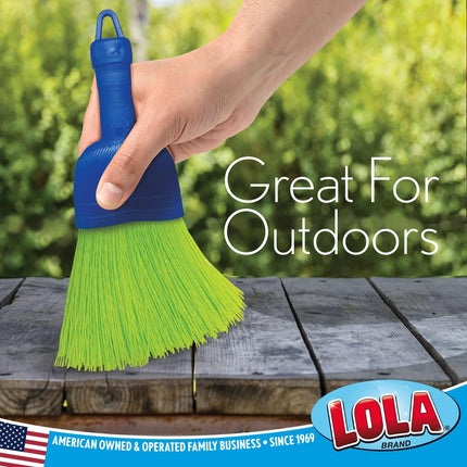 Whisk Broom, Hand Brush, Durable Bristles, Whisks Away Dirt & Debris, Compact, Hang Hole for Easy Storage, Indoor/Outdoor, 1 Pack.