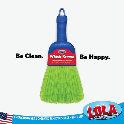 Whisk Broom, Hand Brush, Durable Bristles, Whisks Away Dirt & Debris, Compact, Hang Hole for Easy Storage, Indoor/Outdoor, 1 Pack.