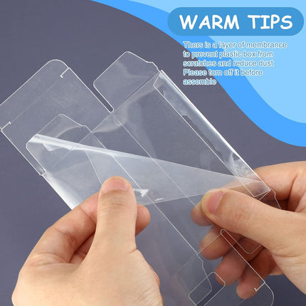 50 Pcs Ice Cream Cakesicle Boxes Set Include 25 Clear Pet Cake Boxes Plastic Candy Gift Bags and 25 Wooden Sticks Treat Boxes for DIY Baking Wedding Baby Shower Birthday Party.