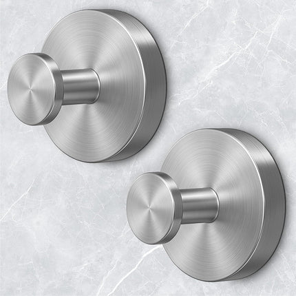 Shower Hooks for Inside Shower,Suction Cup Hooks for Glass Window,Removable Towel Hooks for Bathrooms,2 Packs(Silver).
