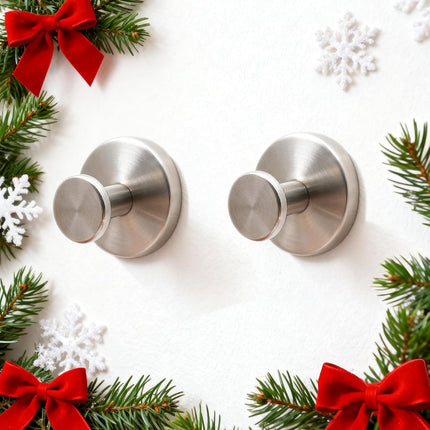 Shower Hooks for Inside Shower,Suction Cup Hooks for Glass Window,Removable Towel Hooks for Bathrooms,2 Packs(Silver).