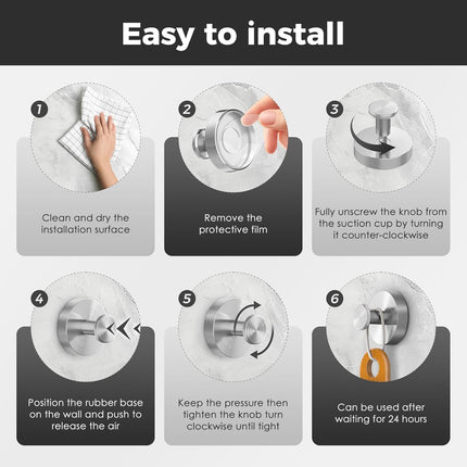 Shower Hooks for Inside Shower,Suction Cup Hooks for Glass Window,Removable Towel Hooks for Bathrooms,2 Packs(Silver).