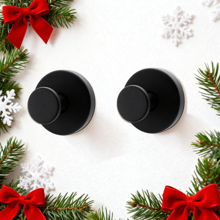 Shower Hooks for Inside Shower,Suction Cup Hooks for Glass Window,Removable Towel Hooks for Bathrooms,2 Packs(Black).