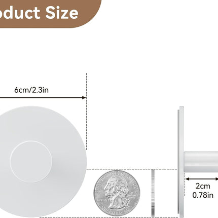 White Adhesive Wall Hook for Coat and Towel: Extra Sticky 12 LB (Max), Stainless Coat Rack Door Holder Hanger, Heavy Duty.