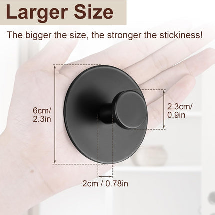 Multifunctional Towel Hooks for Bathroom Wall - Extra Sticky Stainless, Holds up to 12LB, Coat Hooks Wall Hooks, Adhesive Door Holder Hanger Shower Accessories, Matt Black Heavy Duty.