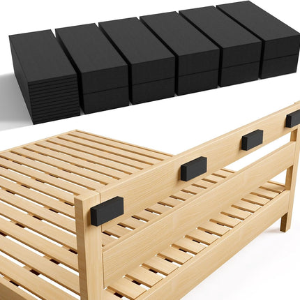 Furniture Wall Protectors,  23Pcs EVA Foam Headboard Stoppers for Wall, Bed Stoppers for Headboard, 10Pcs (20mm Thick)+13Pcs (3mm Thick) Couch Wall Protector, Black Headboard Bumper.