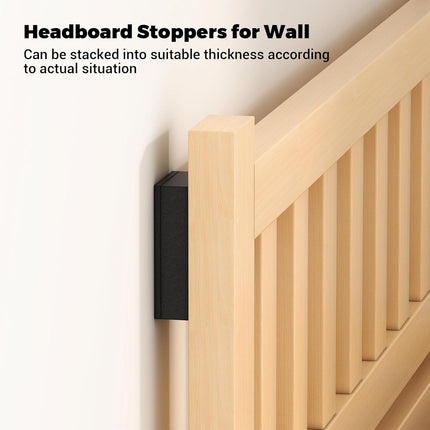 Furniture Wall Protectors,  23Pcs EVA Foam Headboard Stoppers for Wall, Bed Stoppers for Headboard, 10Pcs (20mm Thick)+13Pcs (3mm Thick) Couch Wall Protector, Black Headboard Bumper.
