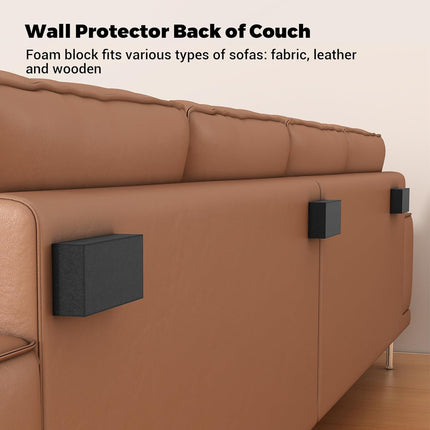 Furniture Wall Protectors,  23Pcs EVA Foam Headboard Stoppers for Wall, Bed Stoppers for Headboard, 10Pcs (20mm Thick)+13Pcs (3mm Thick) Couch Wall Protector, Black Headboard Bumper.
