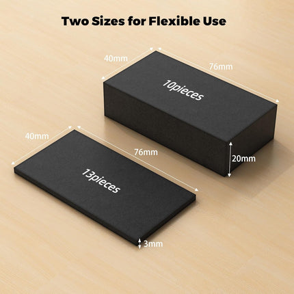 Furniture Wall Protectors,  23Pcs EVA Foam Headboard Stoppers for Wall, Bed Stoppers for Headboard, 10Pcs (20mm Thick)+13Pcs (3mm Thick) Couch Wall Protector, Black Headboard Bumper.