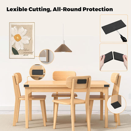 Furniture Wall Protectors,  23Pcs EVA Foam Headboard Stoppers for Wall, Bed Stoppers for Headboard, 10Pcs (20mm Thick)+13Pcs (3mm Thick) Couch Wall Protector, Black Headboard Bumper.