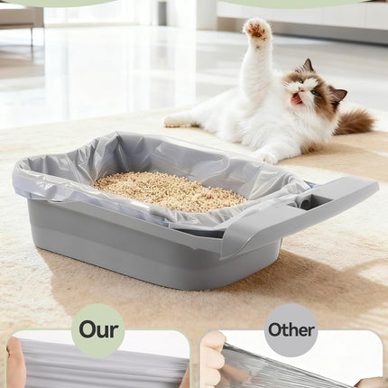40 Count Automatic Cat Litter Box Bags for Petpivot Autoscooper 11/12 NeakasaM1 Open-Top Self-Cleaning Cat Litter Boxes, Leak-Proof Drawstring Trash Bags Replacement, Unscented,27" x 13",Holds 23 lbs.