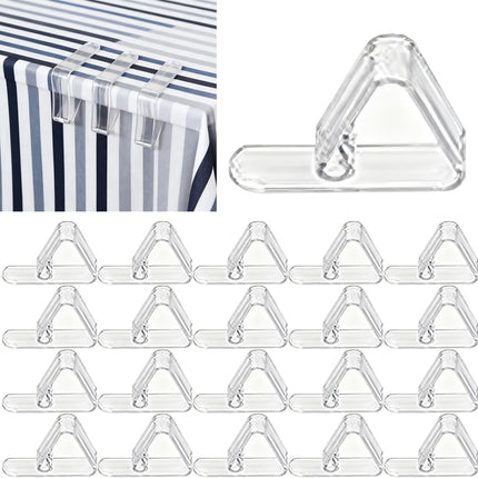 24 Pack Tablecloth Clips for Thick Tables, Heavy-Duty Plastic Table Cover Holders for Outdoor Dining, Picnic, Camping, and Party Use, Windproof Table Cloth Clamps for Birthday, Wedding.